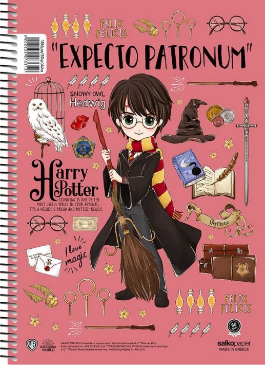 Τετράδιο σπιράλ 17 x 25 Salco 3 θέματα HARRY POTTER MAGICAL